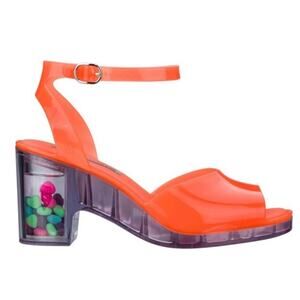 MELISSA x PATRICK COX | Orange Platform Sandals Jelly Ankle Strap Float | Size 5